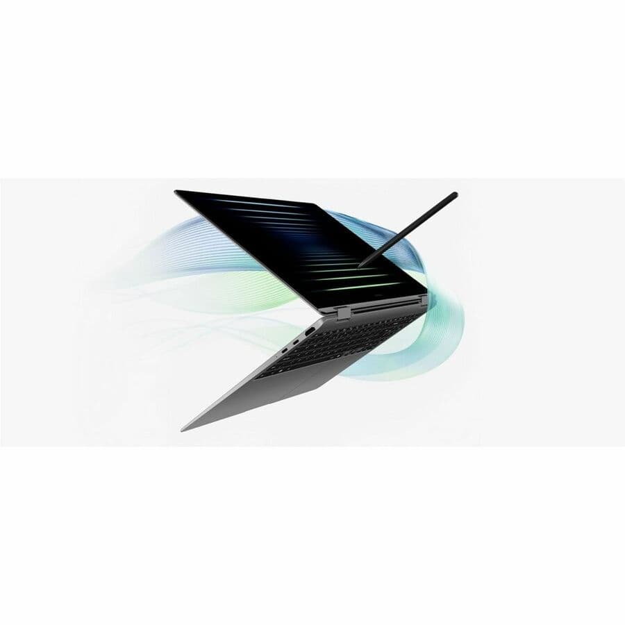 Samsung Galaxy Book5 Pro 360 16-inch 2-in-1 laptop in grey with Intel Core Ultra 7, 16 GB memory, and 1 TB SSD