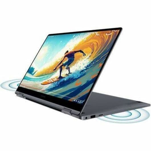 Samsung Galaxy Book4 360 15.6-inch 2-in-1 notebook in Moonstone Gray with touchscreen display