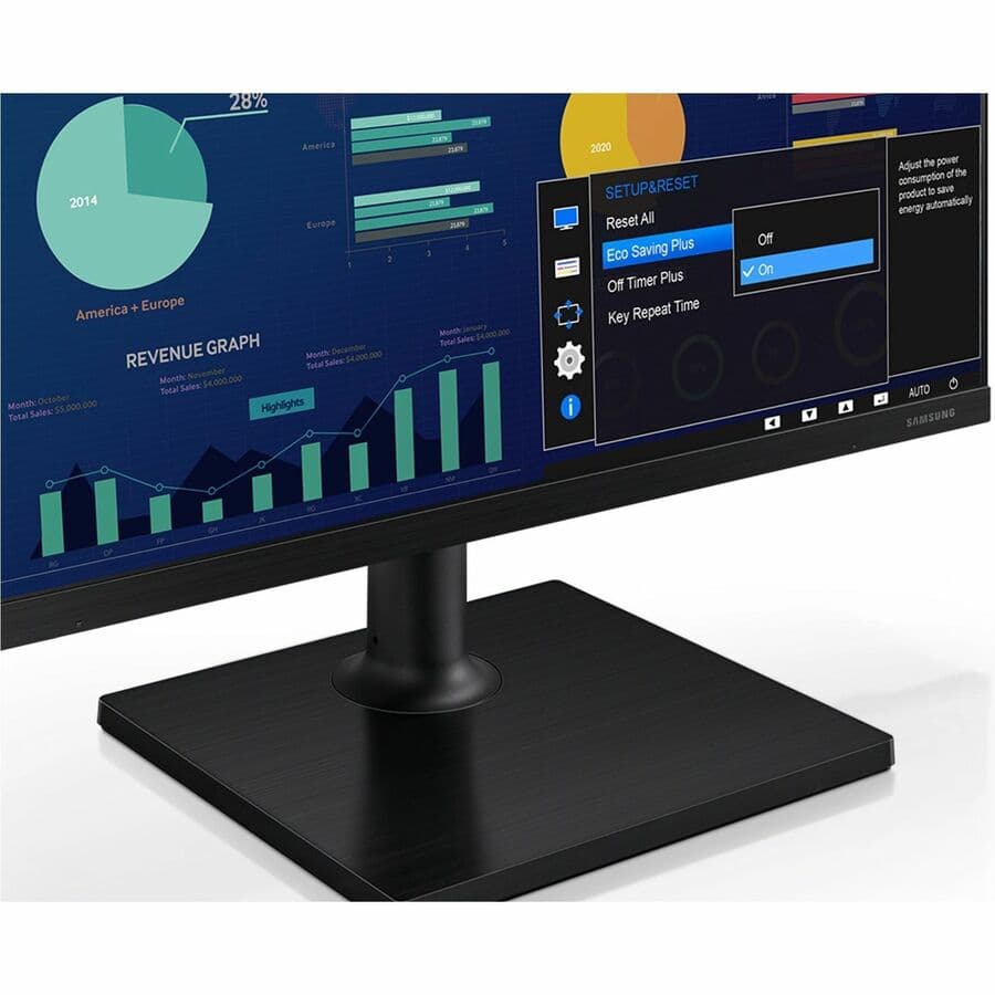 Samsung F24T454FQN 24-inch Full HD business monitor with USB hub and dual HDMI