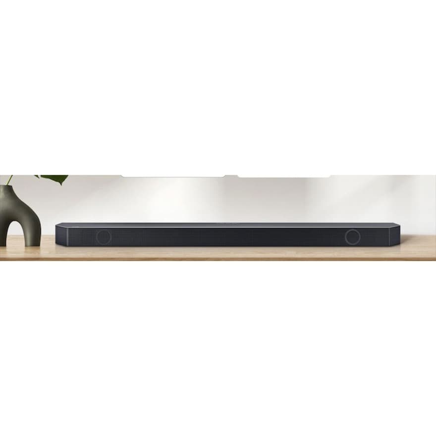 Samsung Q-Series Dolby Atmos soundbar for home theater audio with HDMI connectivity