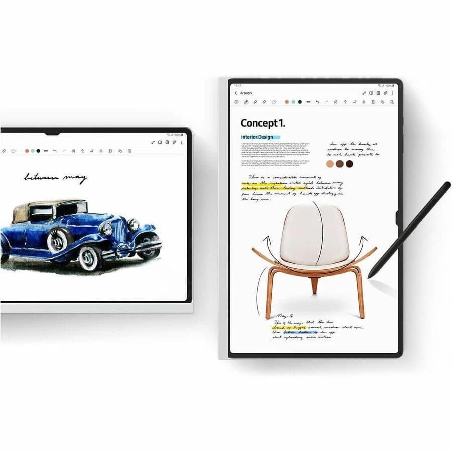 Samsung Galaxy Tab S9 Ultra NotePaper Screen in white for stylus writing