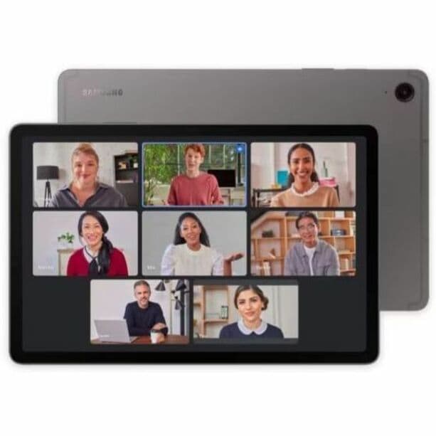 Samsung Galaxy Tab S9 FE commercial tablet in gray with 10.9-inch display