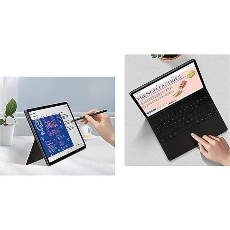 Samsung black book cover for Tab S10 FE, Tab S9 FE, and Tab S9 tablets