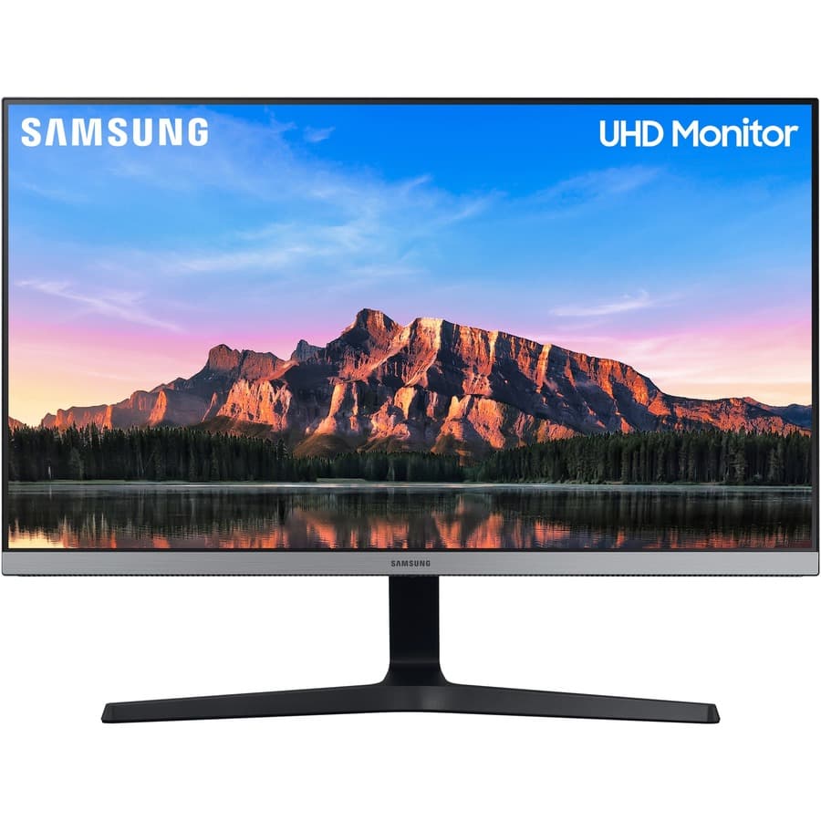 Samsung ViewFinity UR55 28-inch 4K UHD IPS HDR monitor on a clean desk