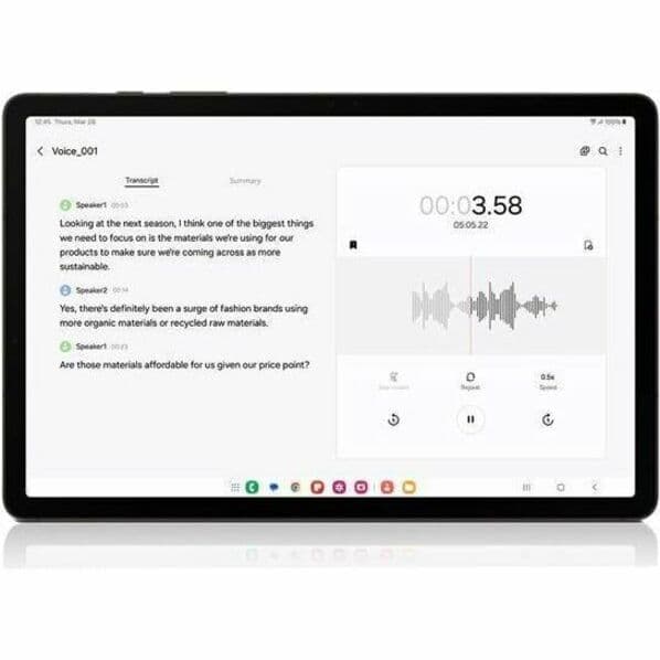Samsung Galaxy Tab S9 256GB Graphite business tablet front view