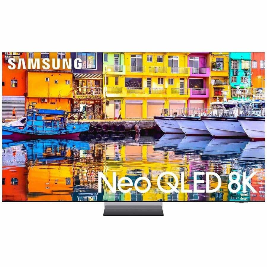 Samsung 75-inch Neo QLED 8K Smart TV with 120 Hz refresh rate and slim premium design