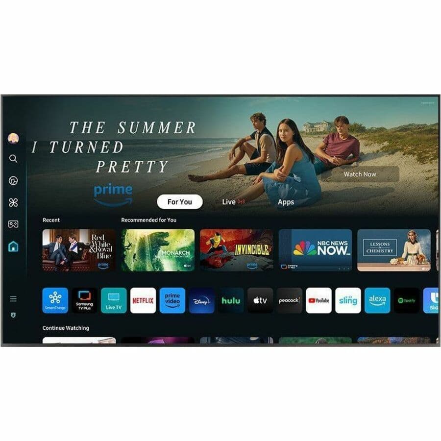 Samsung 77-inch OLED 4K smart TV with thin bezel and premium home theater display