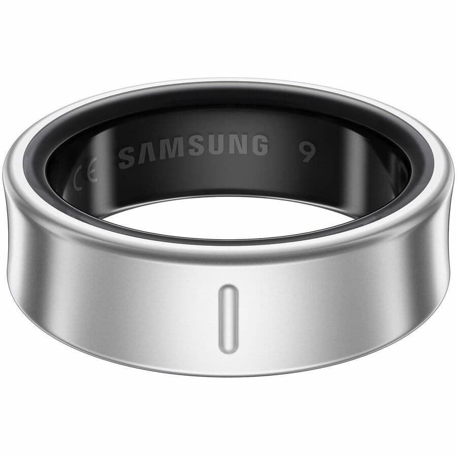 Samsung Galaxy Ring Size 9 in Silver titanium finish smart ring