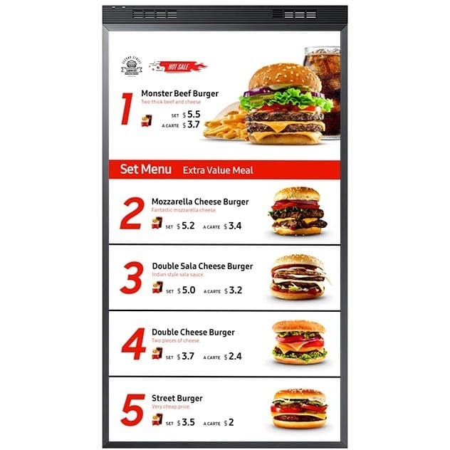 SAMSUNG COMMERCIAL LARGE FORMAT 46IN DOUBLE-SIDED INDOOR HIGH BRIGHT SEMI-OUTDOOR SMART SIGNAGE view 2