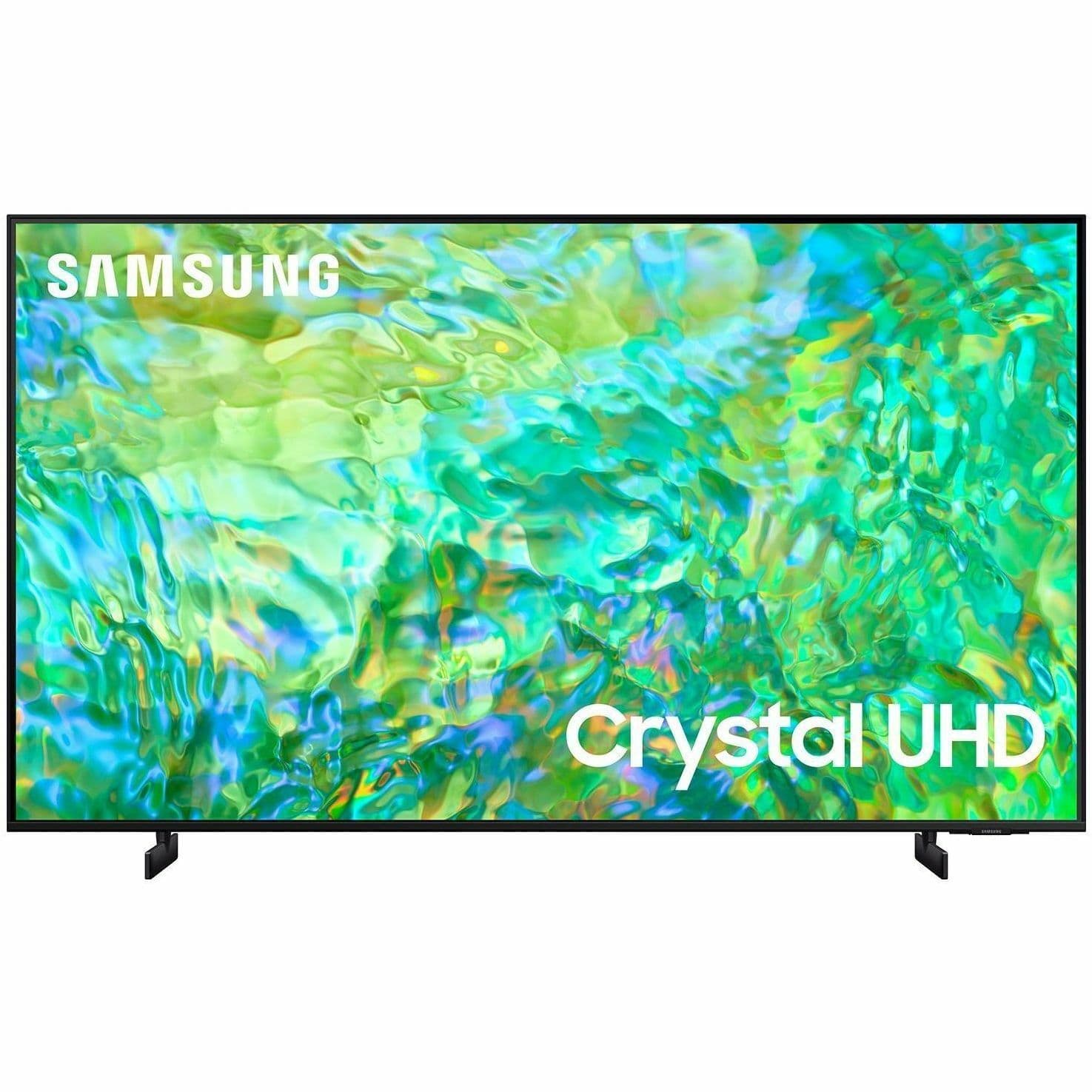 Samsung 55-inch CU8000 Crystal UHD 4K smart TV with slim black bezel