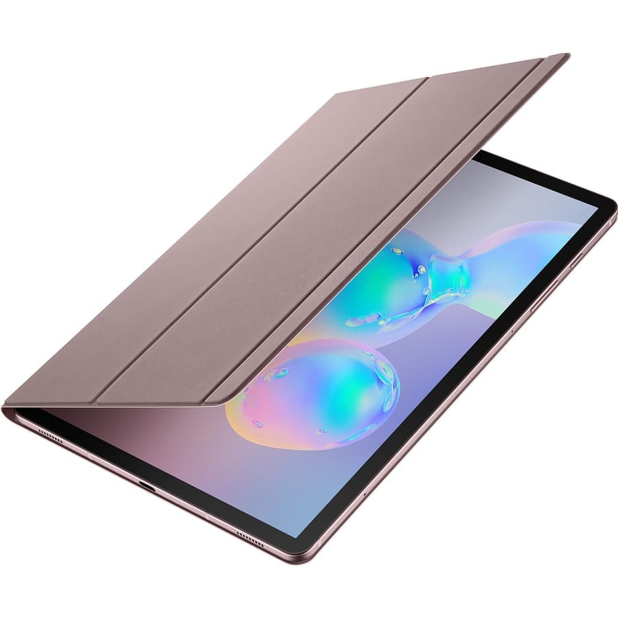 Samsung Tab S6 book cover in rose blush slim folio tablet case