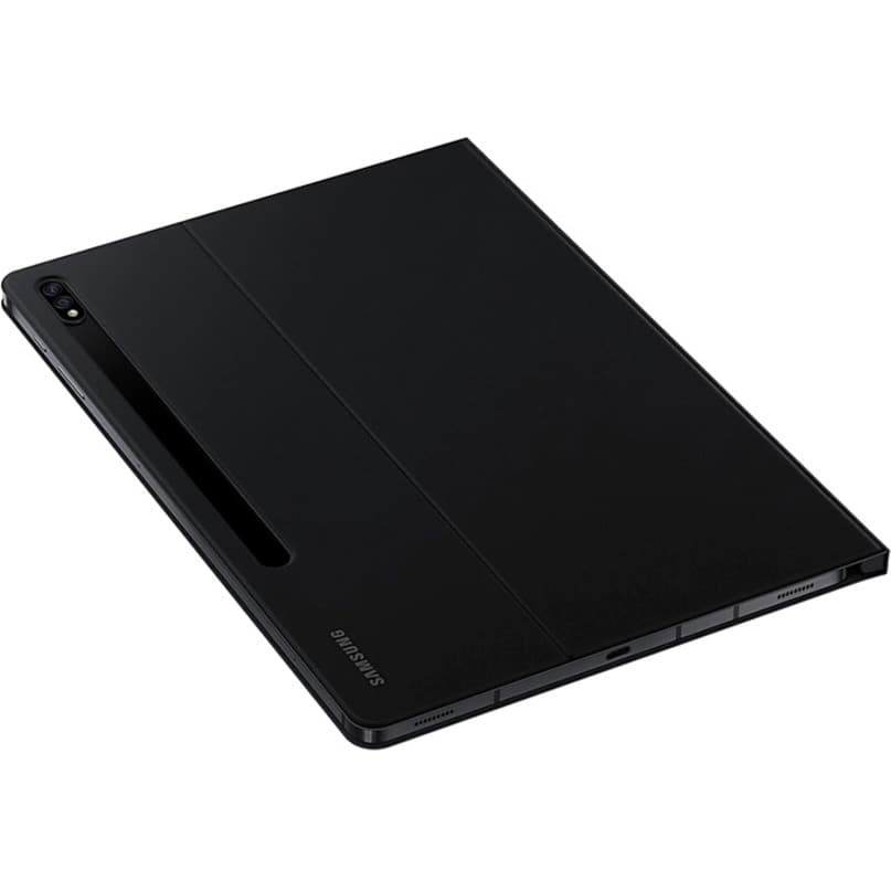 Black Samsung book cover for Galaxy Tab S7+/S8+ tablet