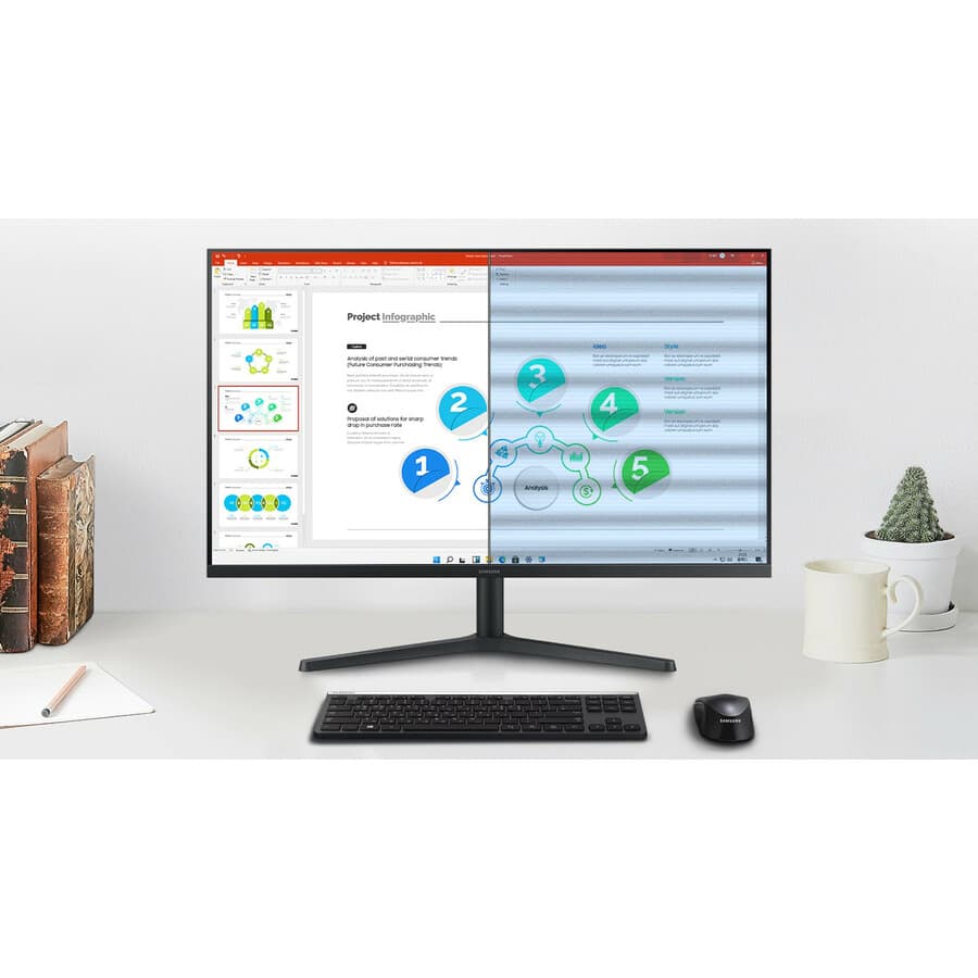 Samsung 32-inch flat computer monitor for office productivity and VESA mounting
