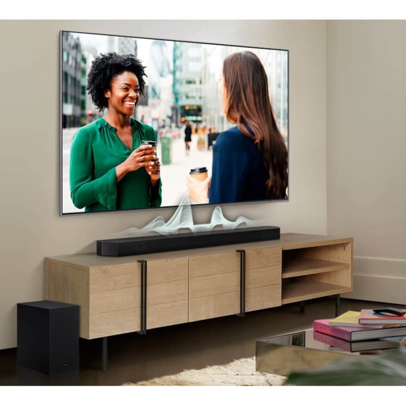 Samsung HW-Q600B/ZA Q-Series 3.1.2-channel Dolby Atmos soundbar in black