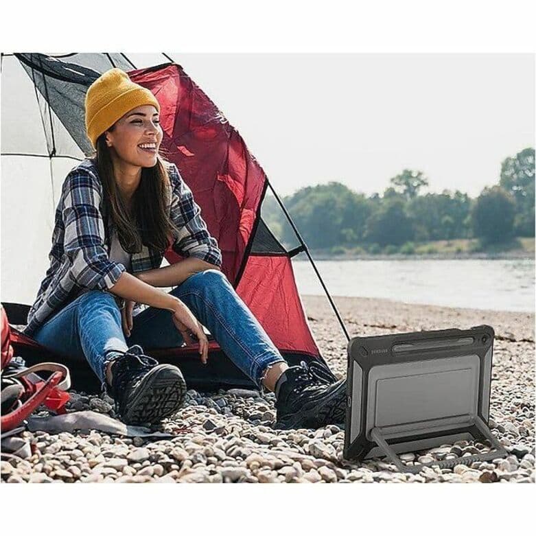 Black Samsung outdoor cover for Tab S9 FE tablet protection