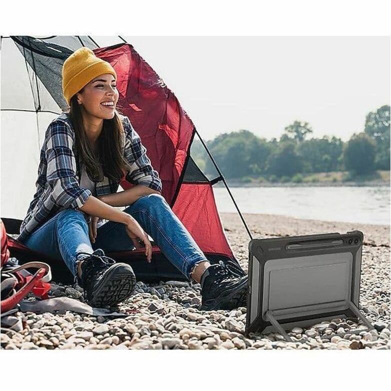 Black Samsung outdoor cover for Tab S9 FE+ tablet protection