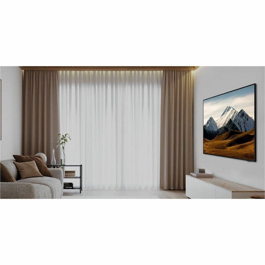 Samsung 65-inch UHD 4K Smart TV with Tizen platform, HDR, and slim modern design