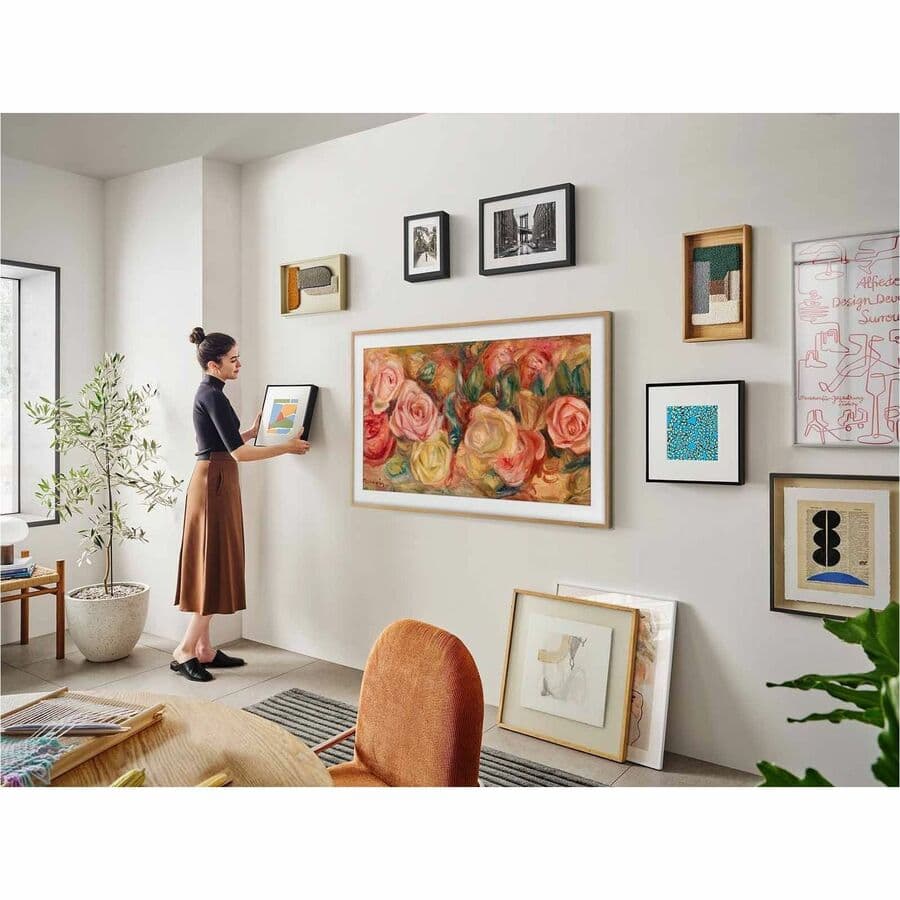 Samsung 43-inch QLED 4K smart TV with The Frame design, Tizen, and 120 Hz refresh rate