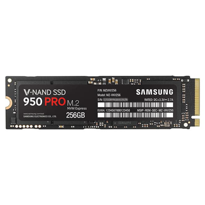 Samsung 950 PRO MZ-V5P256BW 512 GB M.2 2280 internal SSD for workstation use