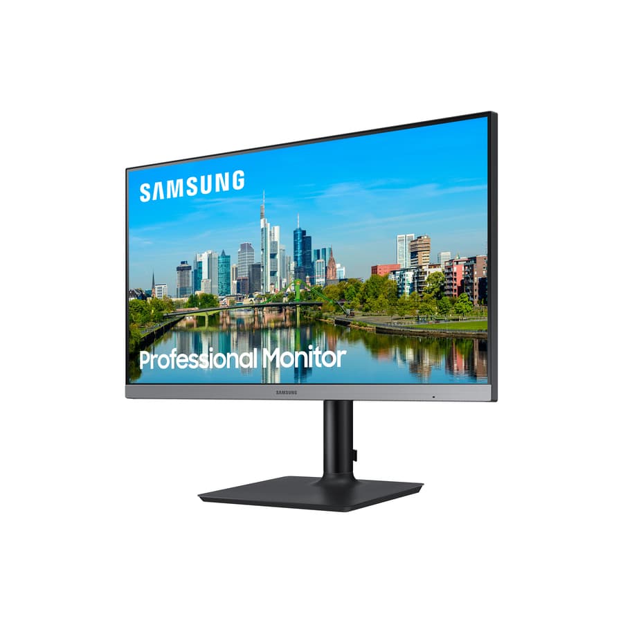 Samsung 24-inch IPS Full HD monitor with adjustable stand, HDMI, DisplayPort, DVI, and USB hub
