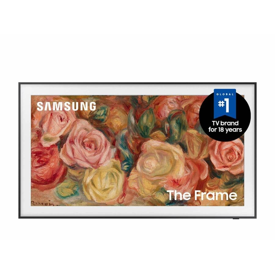 Samsung 43-inch QLED 4K smart TV with The Frame design, Tizen, and 120 Hz refresh rate