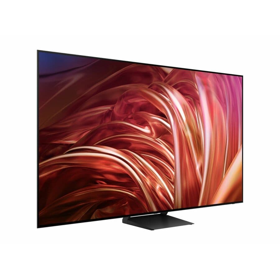 Samsung 77-inch OLED 4K smart TV with thin bezel and premium home theater display