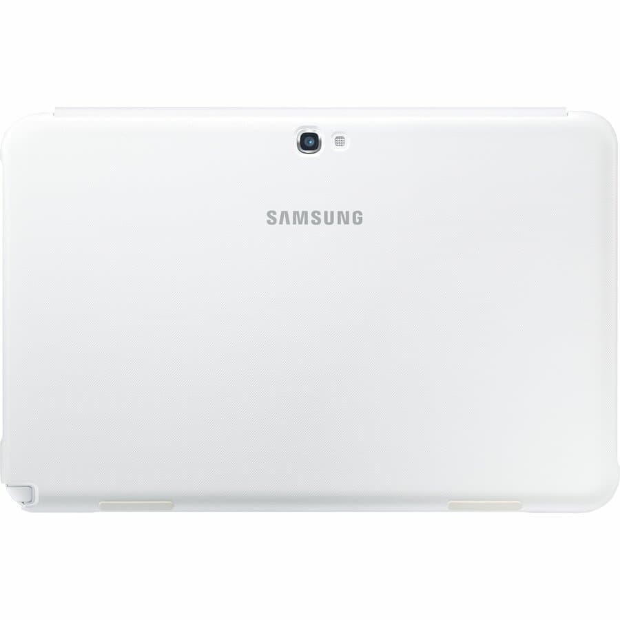 White synthetic leather book cover for Samsung ATIV Tab 3 10.1-inch tablet
