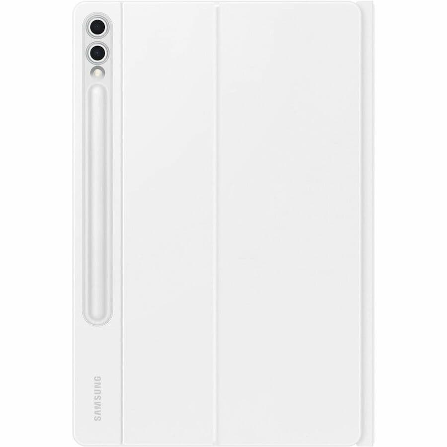 White Samsung Book Cover Keyboard for Galaxy Tab S10+ with integrated keyboard and AI Hot Key