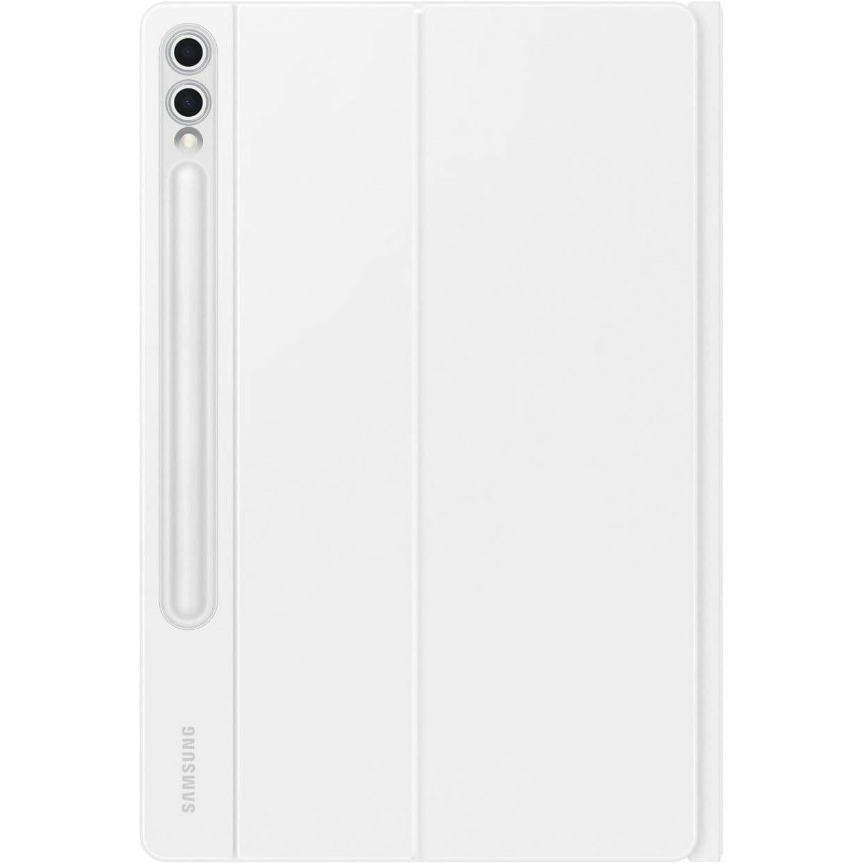 White Samsung Book Cover Keyboard for Galaxy Tab S10+ with integrated keyboard and AI Hot Key
