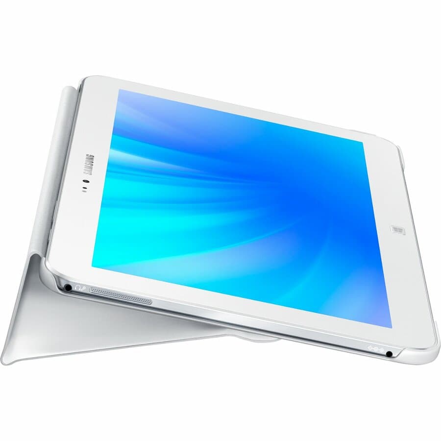 White synthetic leather book cover for Samsung ATIV Tab 3 10.1-inch tablet