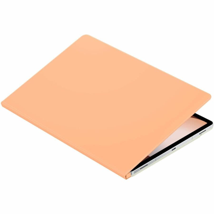 Samsung Galaxy Tab S10+ Smart Book Cover in orange, slim folio tablet case with magnetic attachment