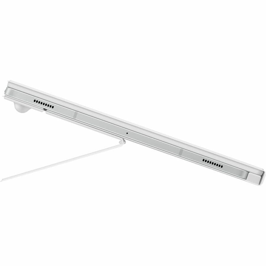 White Samsung Book Cover Keyboard for Galaxy Tab S10+ with integrated keyboard and AI Hot Key