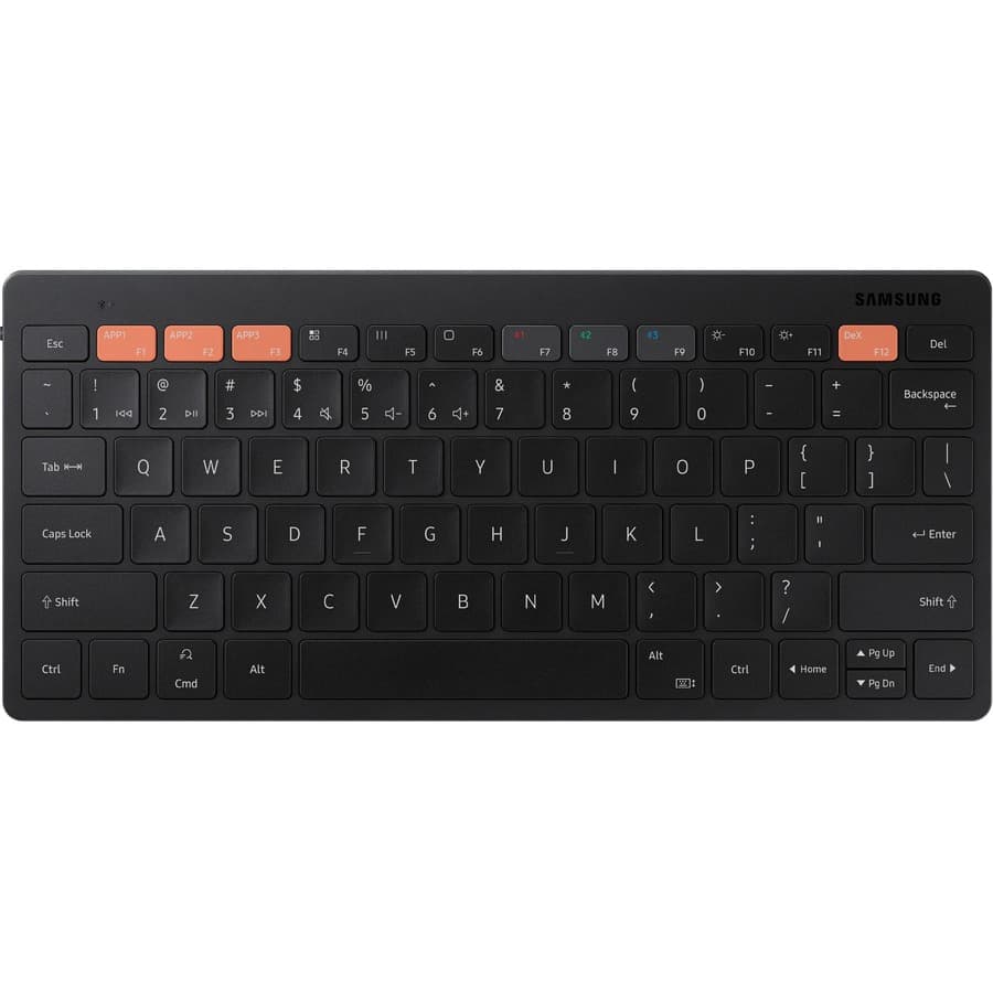 Samsung Tab Smart Keyboard in black with Bluetooth wireless connectivity for tablet productivity