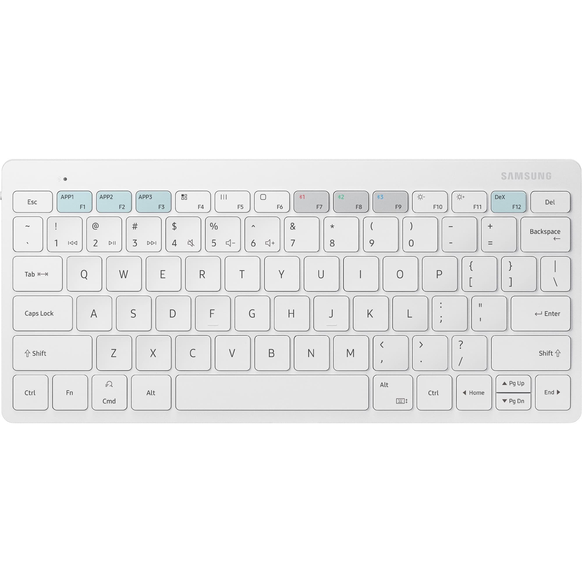 White Samsung Tab Smart Keyboard accessory for tablet typing