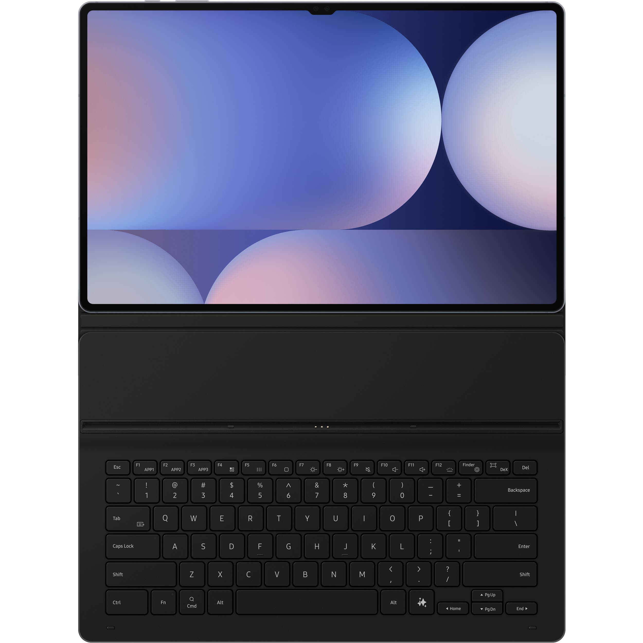 Samsung Tab S10 Ultra and S9 Ultra Book Cover Keyboard Slim in black with AI Key