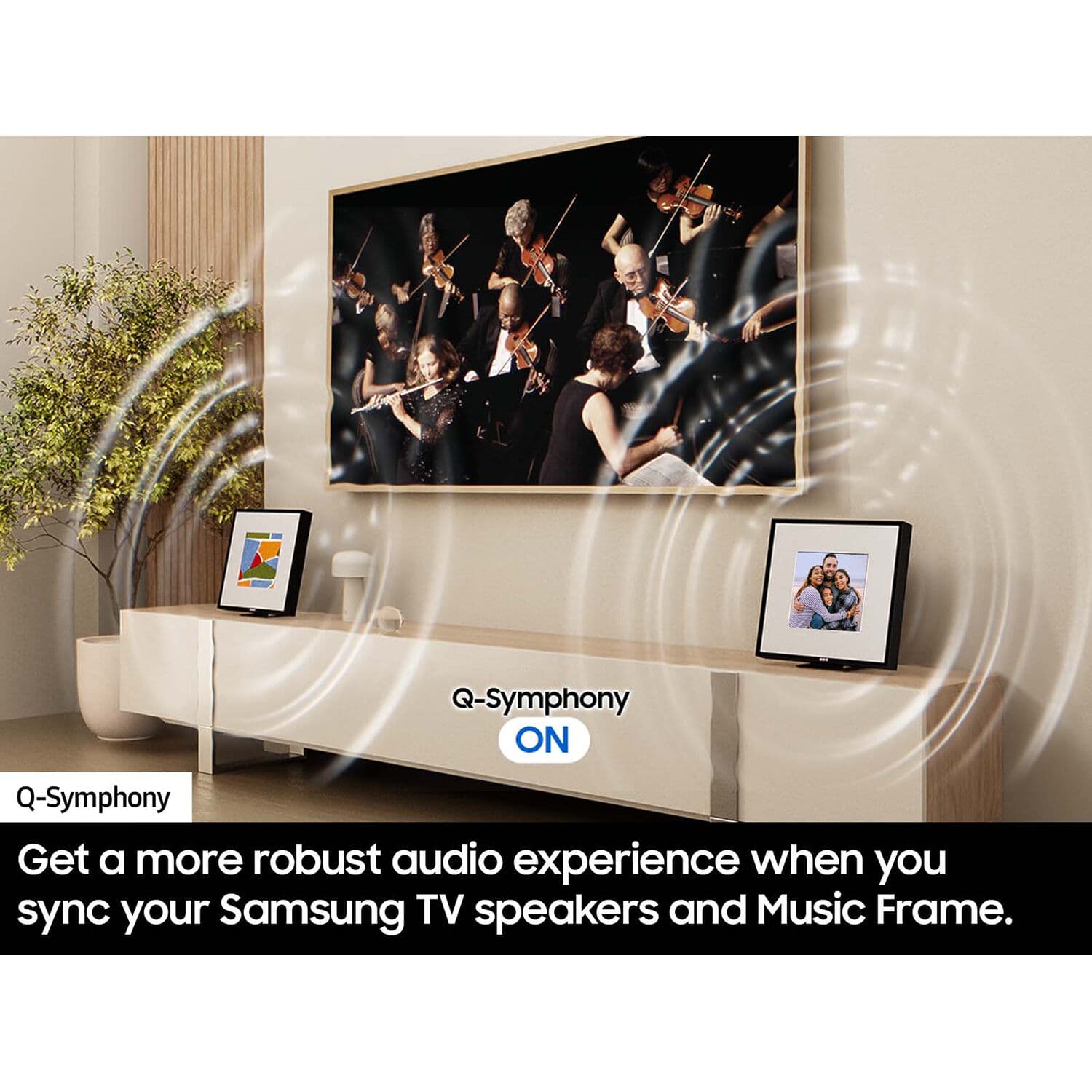 Samsung Music Frame Blk black frame-style 2.0-channel soundbar