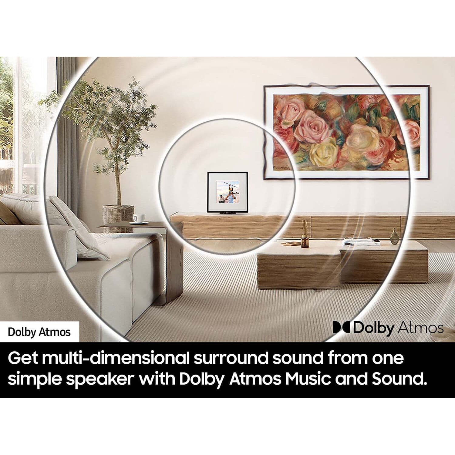 Samsung Music Frame Blk black frame-style 2.0-channel soundbar