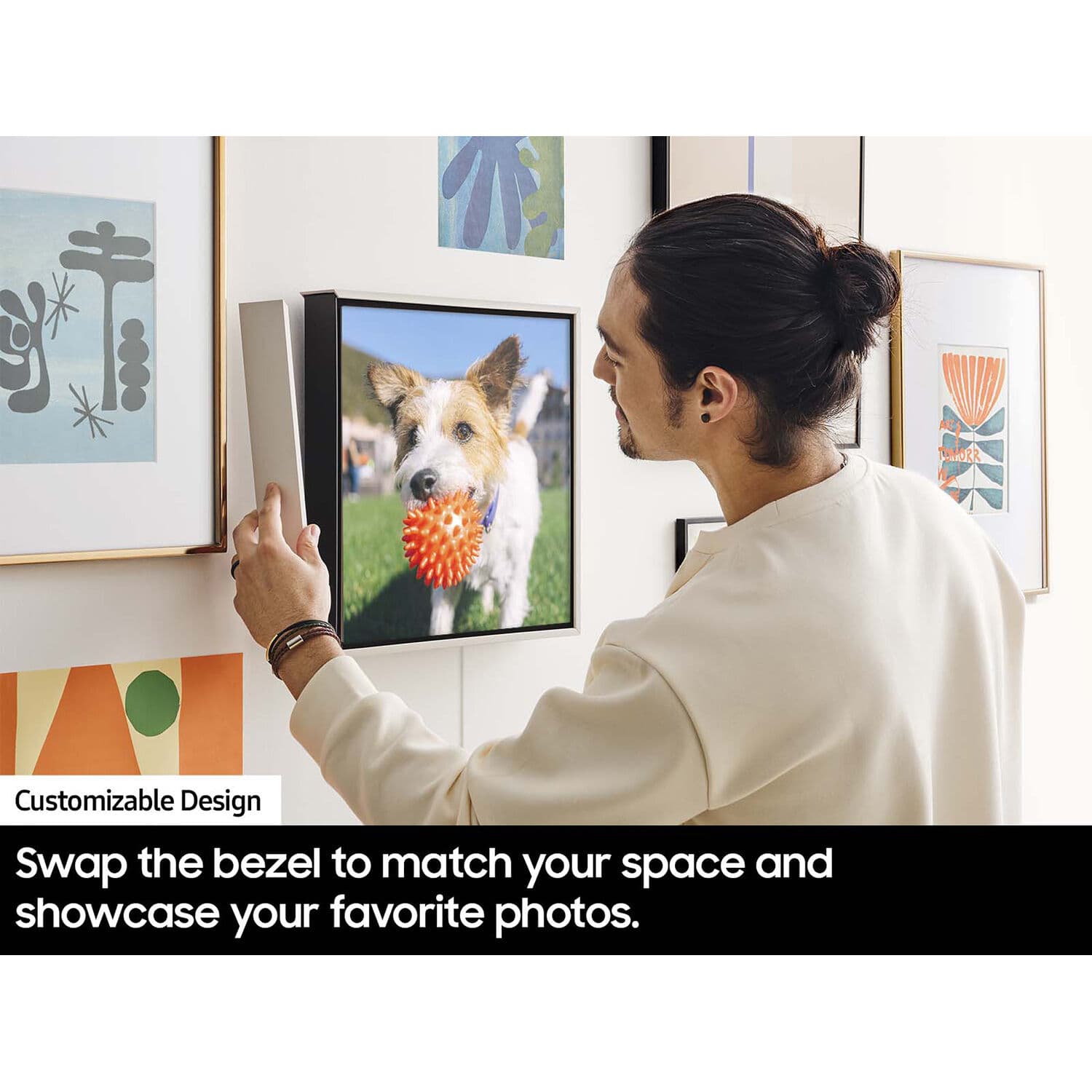 Samsung Music Frame Blk black frame-style 2.0-channel soundbar