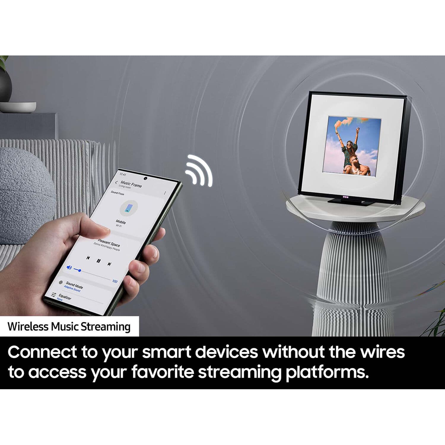 Samsung Music Frame Blk black frame-style 2.0-channel soundbar