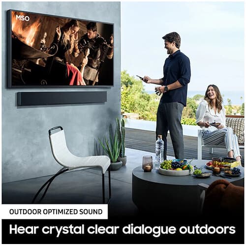 Samsung HW-LST70T/ZA outdoor soundbar in Titan Black with built-in subwoofer