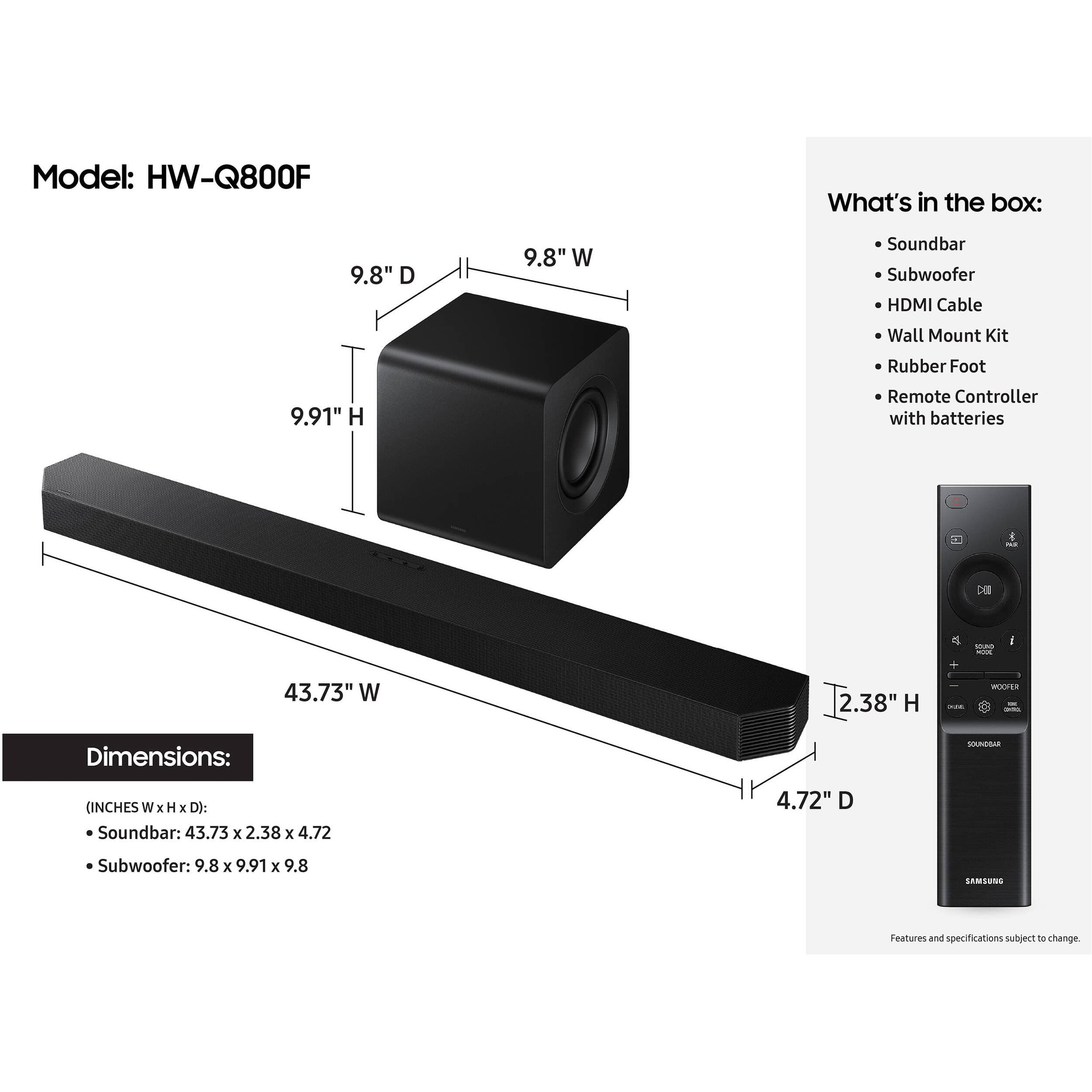 5.1.2 Ch 400W Soundbar Blk view 4