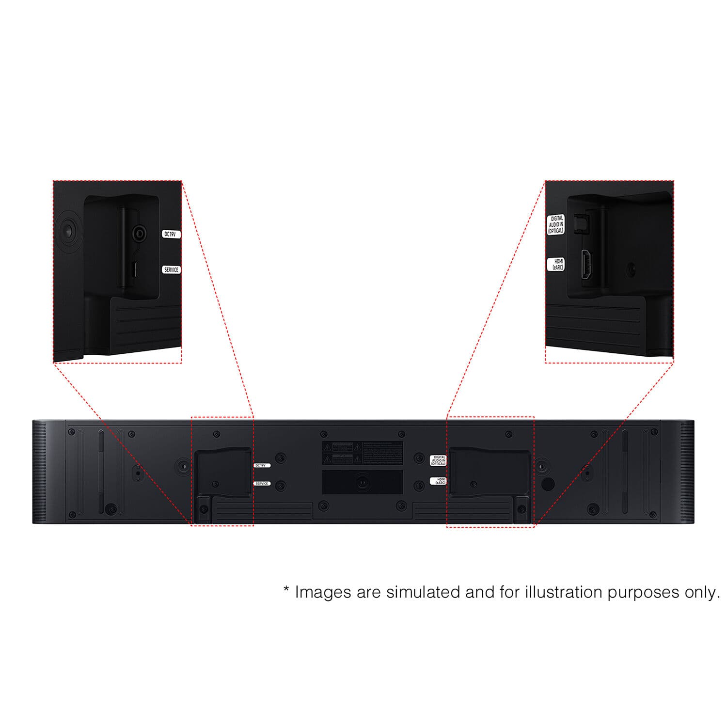 Samsung HW-S60D/ZA 5.0-channel 200W black soundbar for TV audio