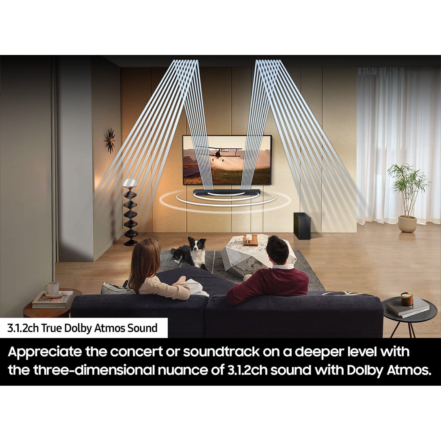 Samsung HW-S800D/ZA 3.1.2-channel 330W wireless soundbar in Titan Black