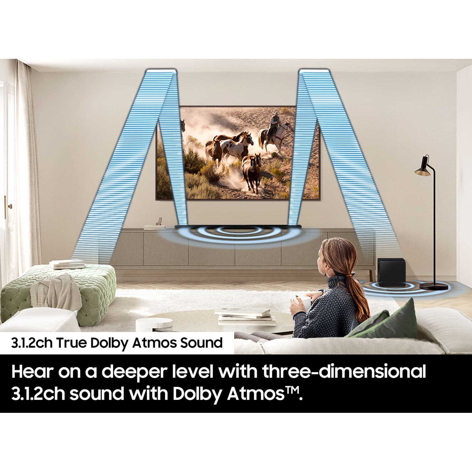 Samsung HW-S800D/ZA 3.1.2-channel 330W wireless soundbar in Titan Black