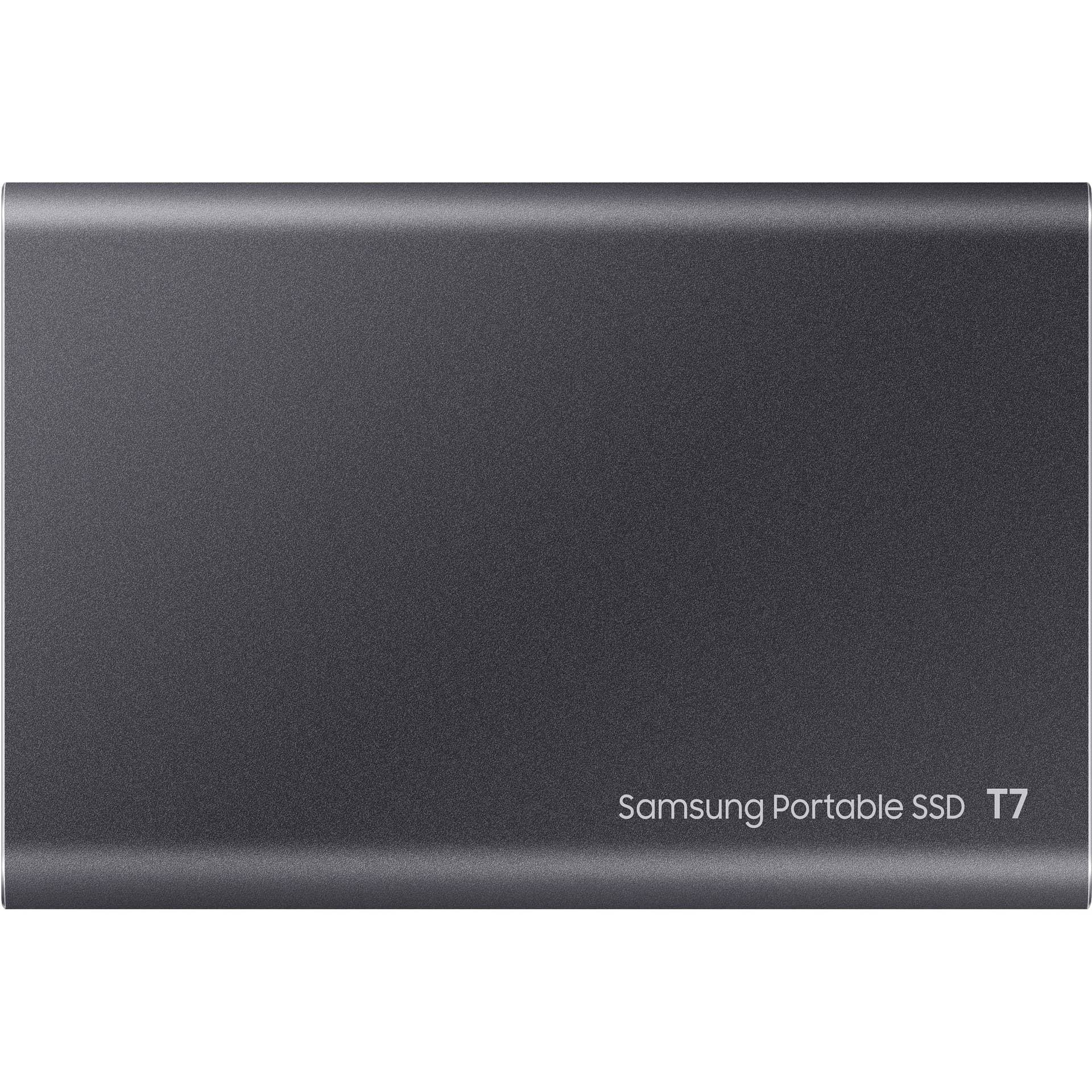 Samsung T7 Portable SSD 1TB external drive in compact gray enclosure