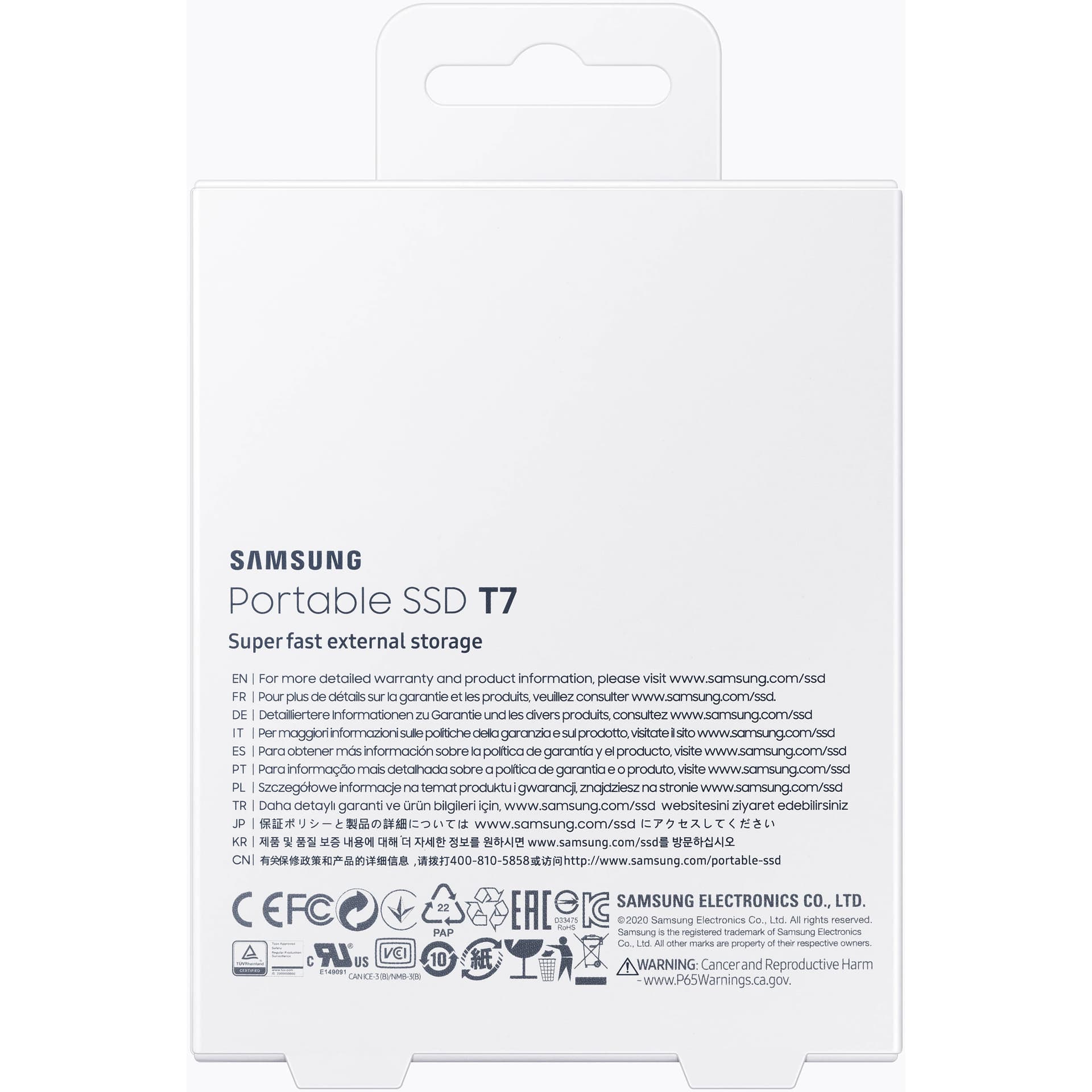 Samsung T7 Portable SSD 1TB external drive in compact gray enclosure