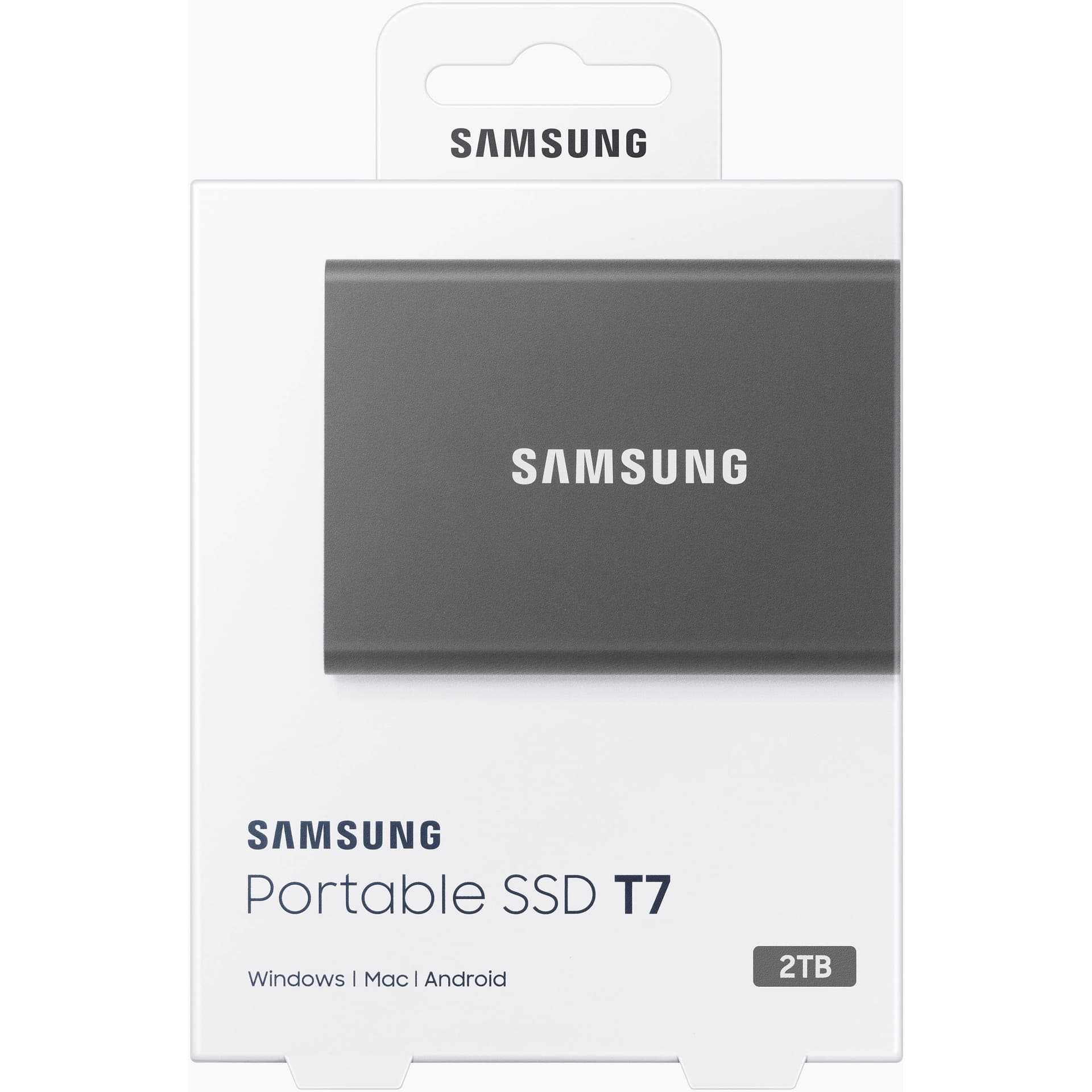Samsung T7 Portable SSD 2TB gray external solid state drive