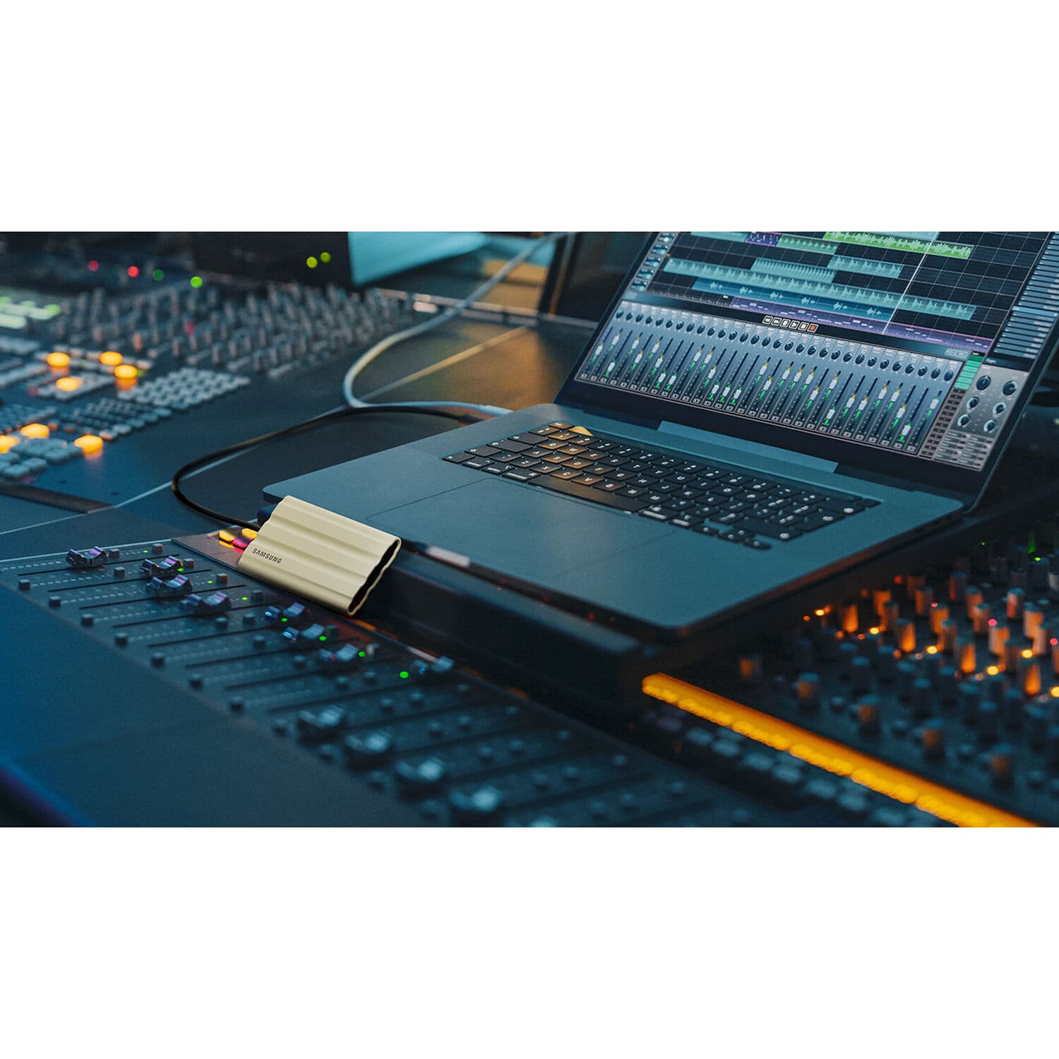 Samsung T7 Shield 1TB black rugged portable SSD with USB 3.1 Gen 2