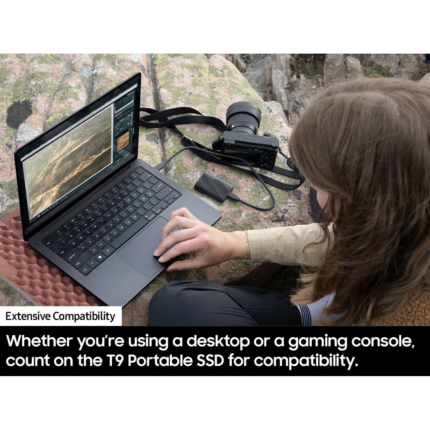 Samsung T9 Portable SSD 1TB external drive with USB-C connection