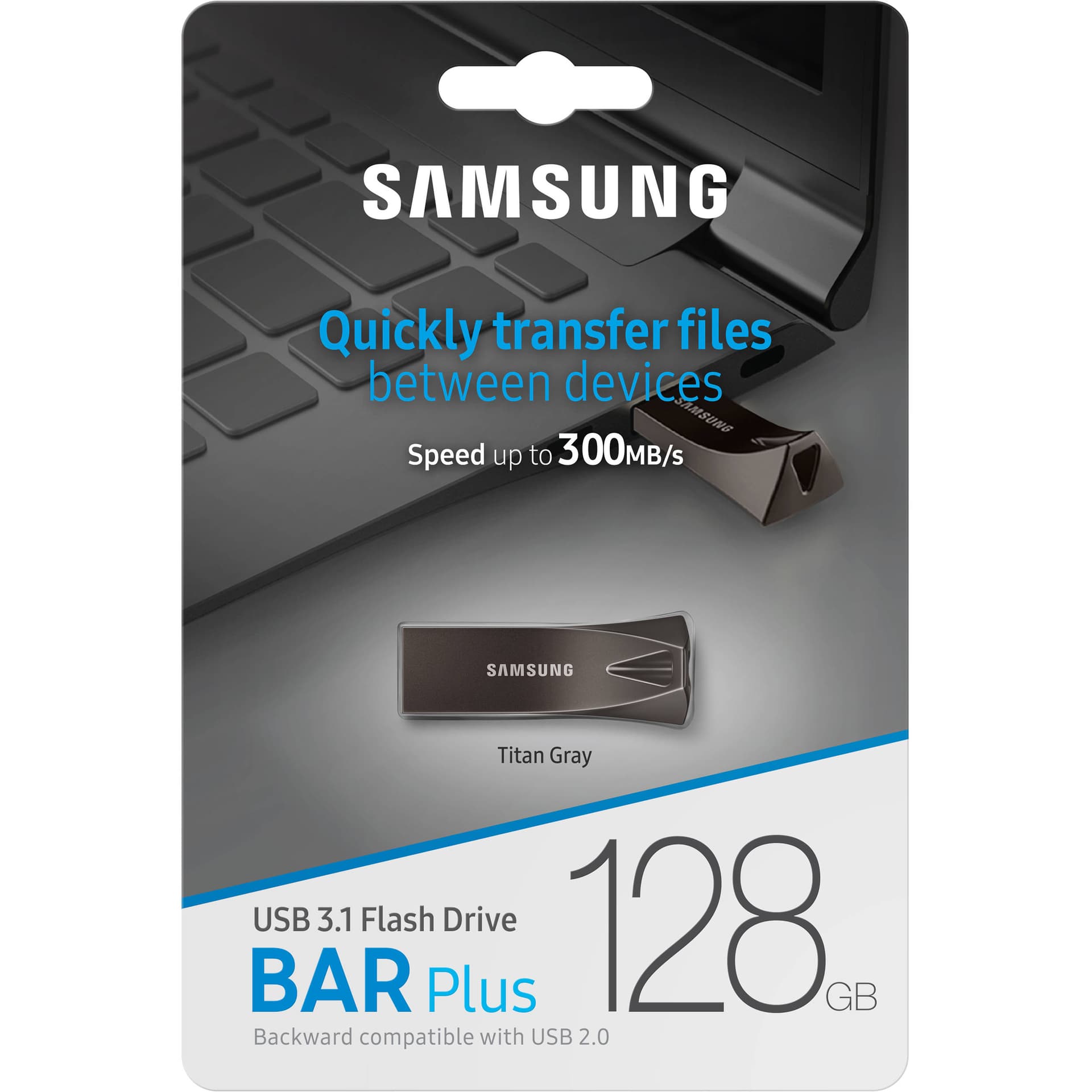 SAMSUNG BAR PLUS 128GB USB 3.1 FLASH DRIVE (TITAN GRAY) view 7